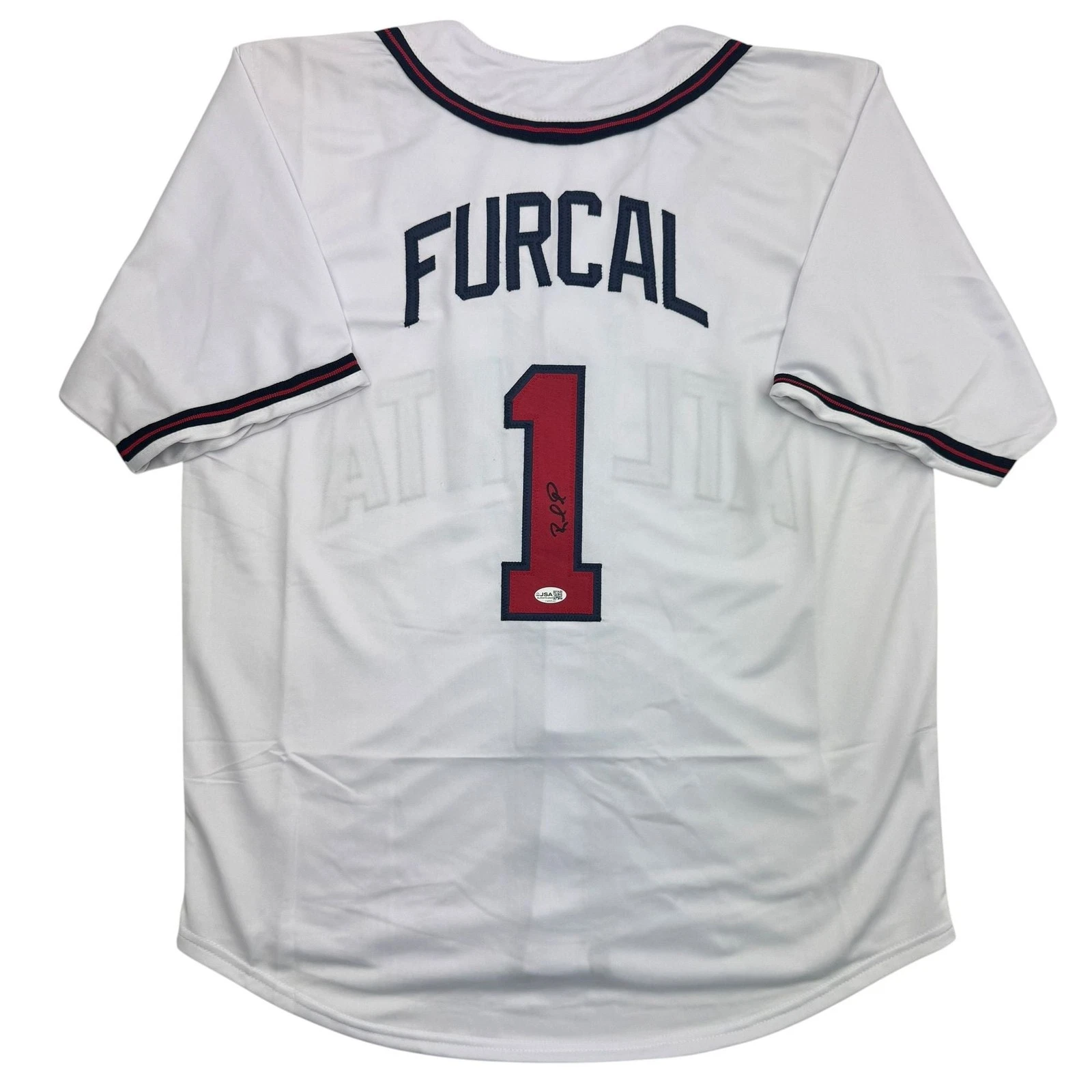 Autographed/Signed Rafael Furcal Atlanta White Baseball Jersey JSA COA