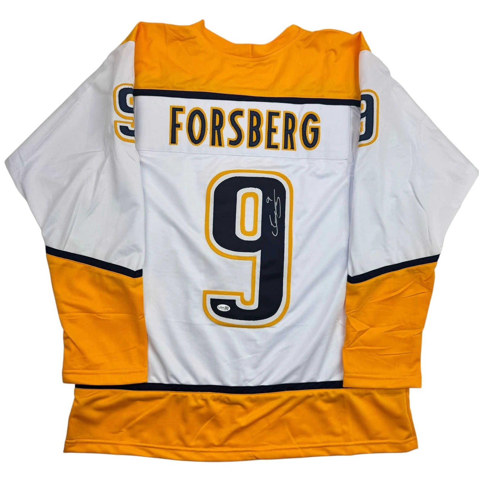 Autographed/Signed Filip Forsberg Nashville White Hockey Jersey JSA COA