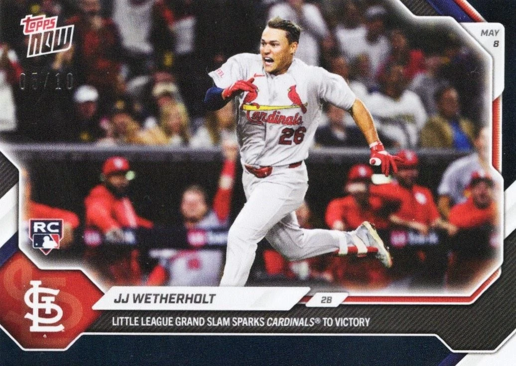 2026 Topps Now JJ Wetherholt #181 Black Foil /10 Rookie RC Baseball Card