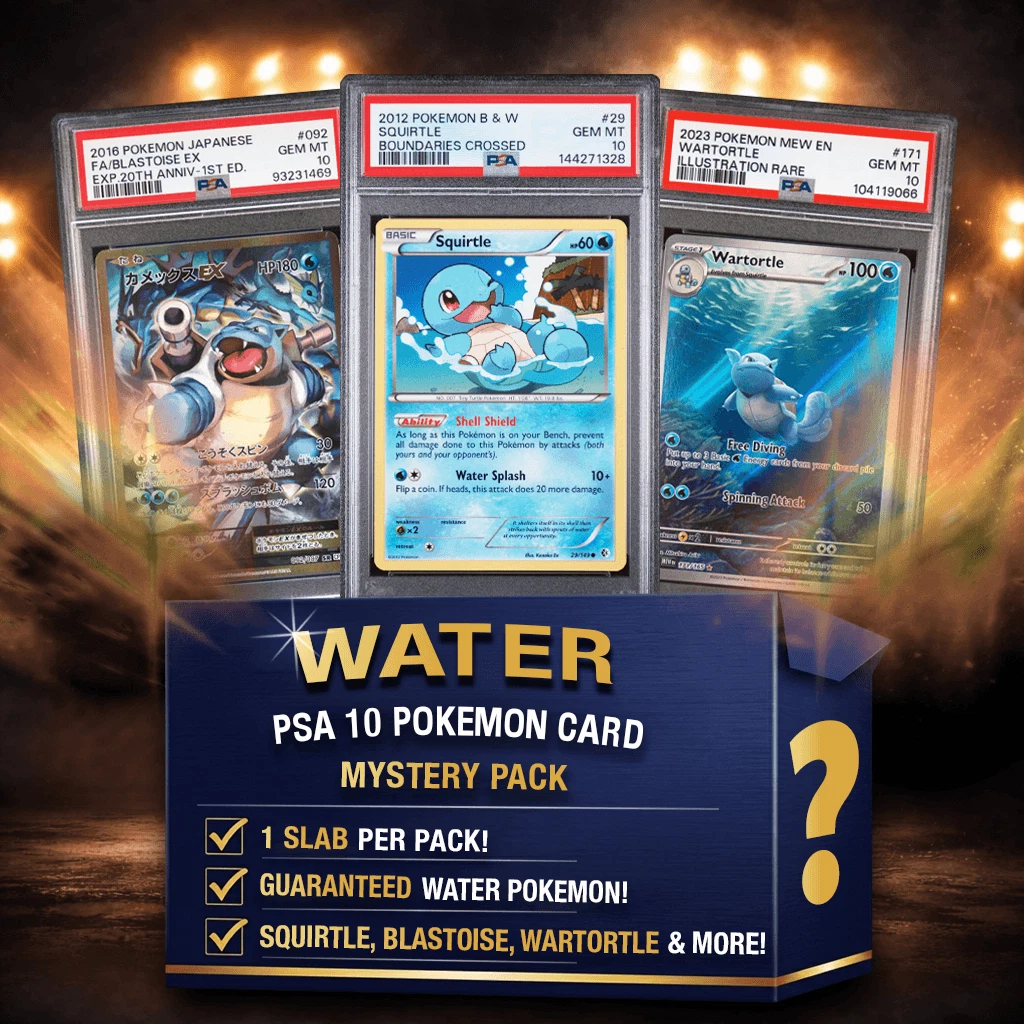 Water Energy Type Pokemon PSA 10 Graded Card Mystery Box Trading Card Game