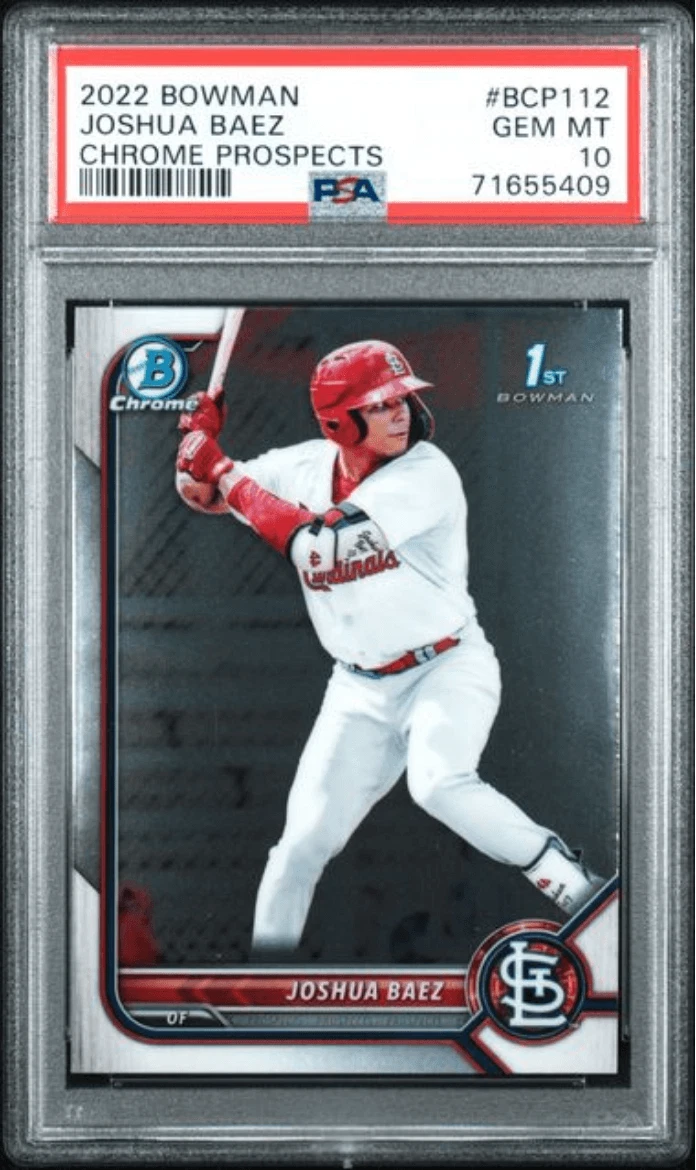 Graded 2022 Bowman Joshua Baez #BCP112 Chrome Rookie Baseball Card PSA 10