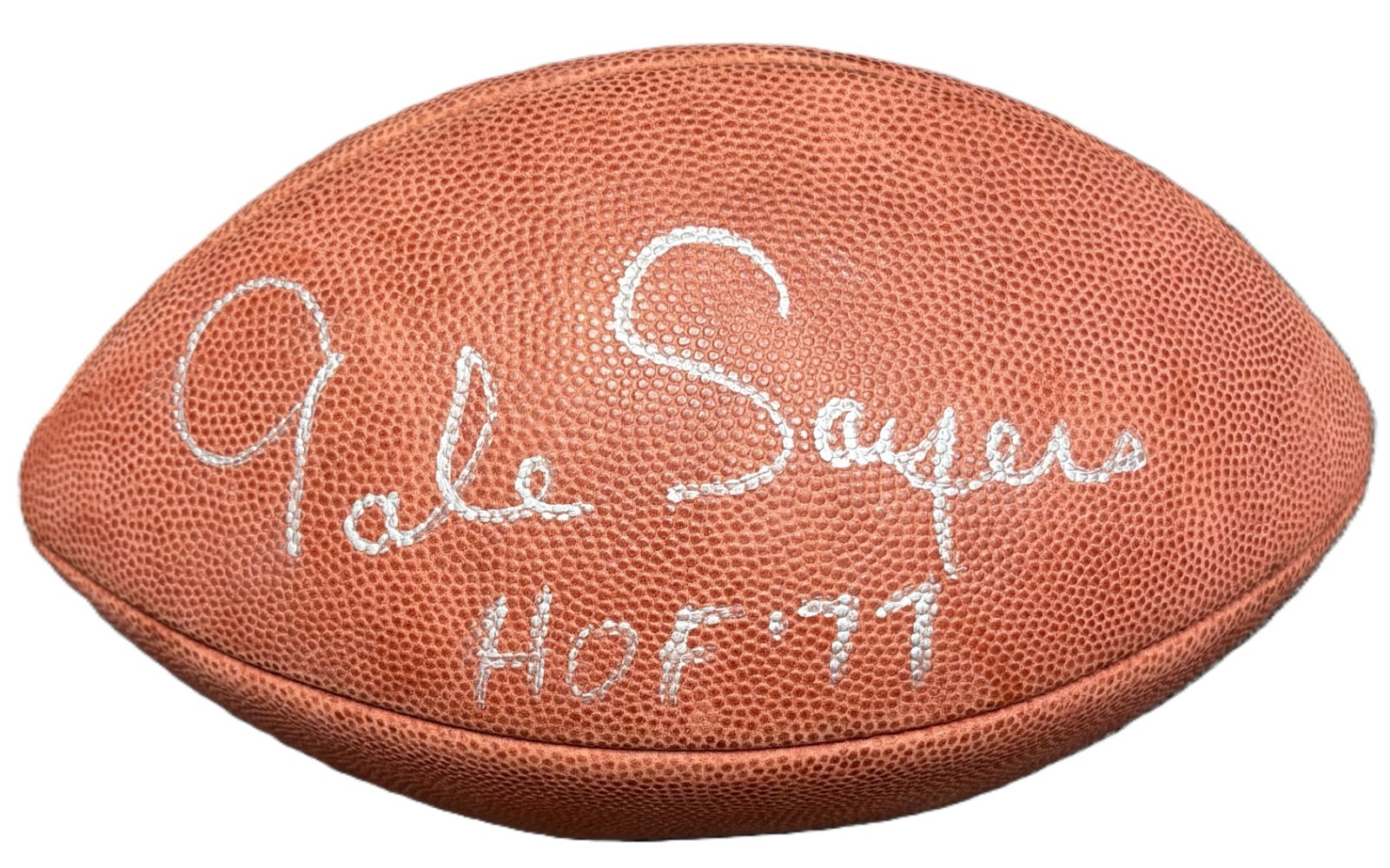 Gale Sayers Signed Auto Football HOF 77 Insc Chicago Bears Kansas Comet JSA COA
