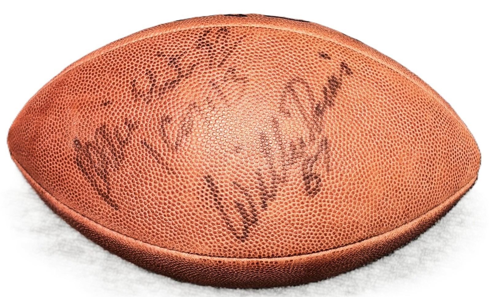 Reggie White Willie Davis Dual Signed Auto NFL Football The Duke Packers HOF JSA