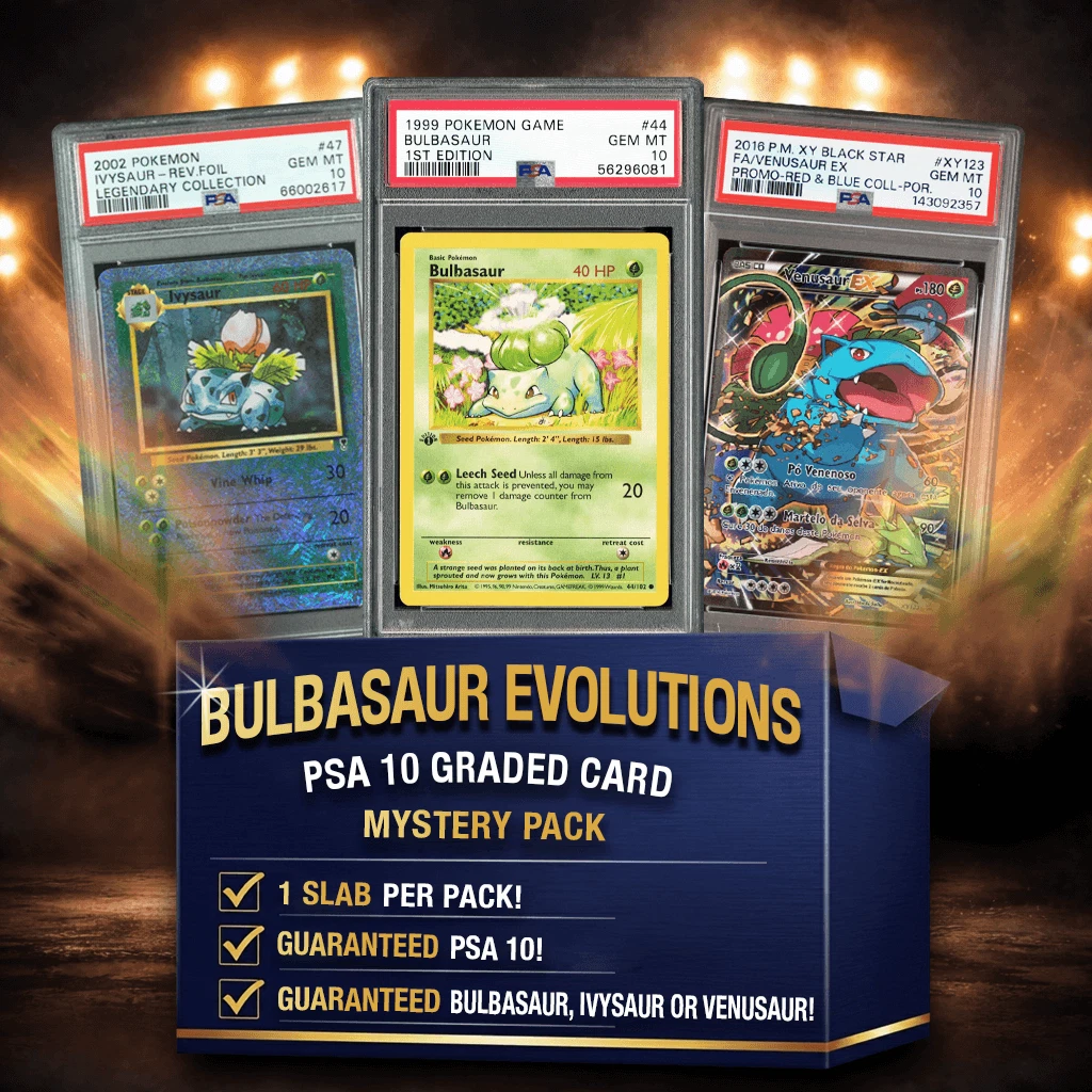 Bulbasaur/Ivysaur/Venusaur Evolutions PSA 10 Graded Card Mystery Box