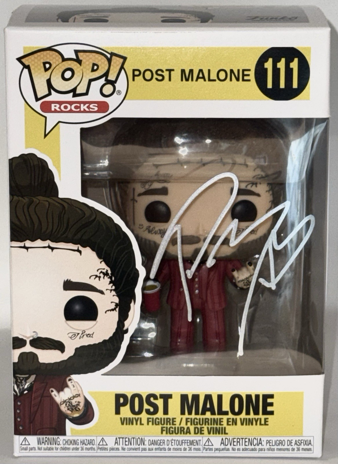 Post Malone Signed Autographed Funko Pop Austin JSA COA #111 Beer Bongs