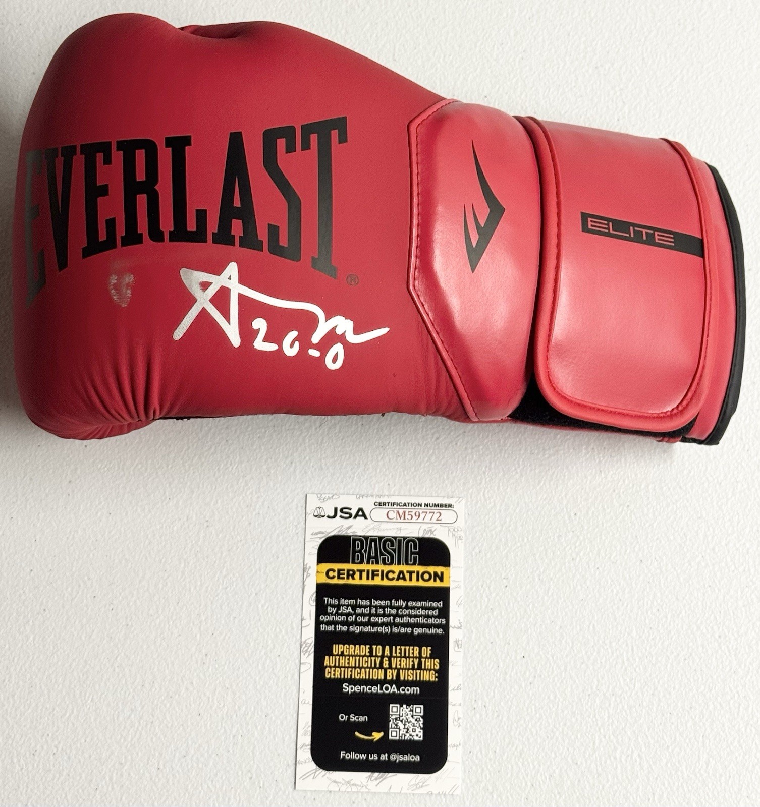 Abdullah Mason Signed Autographed Red Everlast Boxing Glove JSA COA