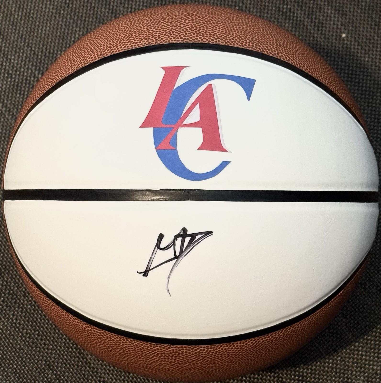 Gradey Dick Signed Autographed Los Angeles Clippers Logo Basketball PSA/DNA Coa