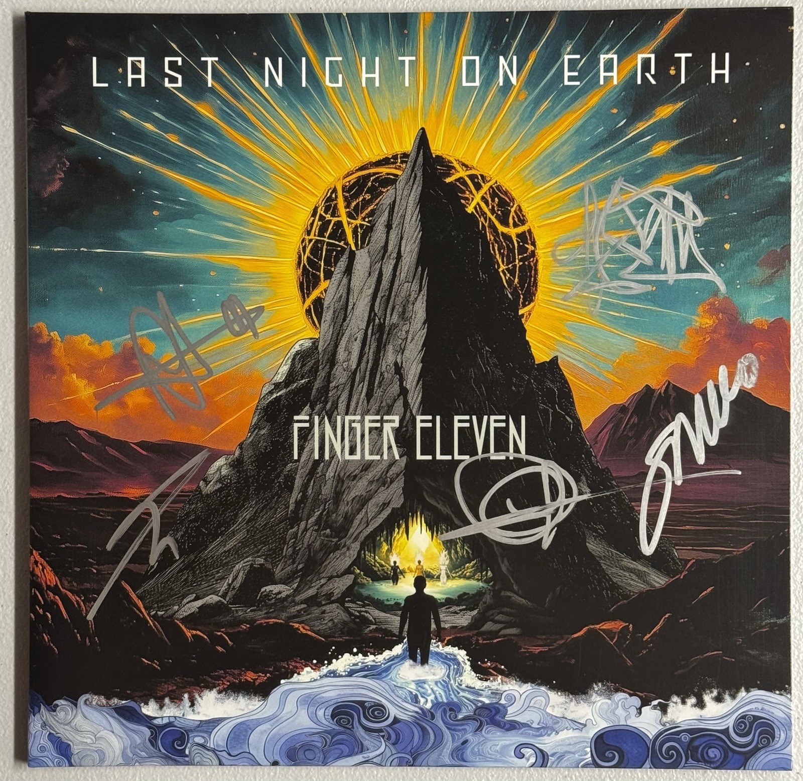 Finger Eleven Band Signed Autographed Last Night On Earth Vinyl Record JSA COA