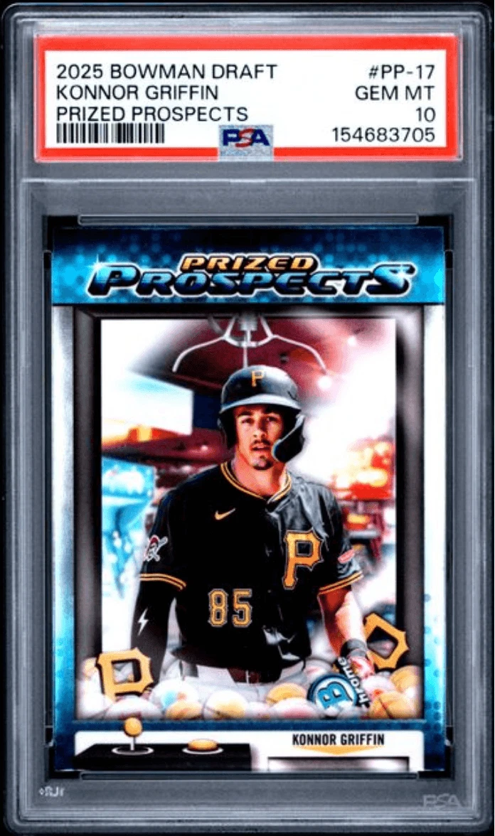 Graded 2025 Bowman Draft Konnor Griffin #PP17 Rookie Baseball Card PSA 10