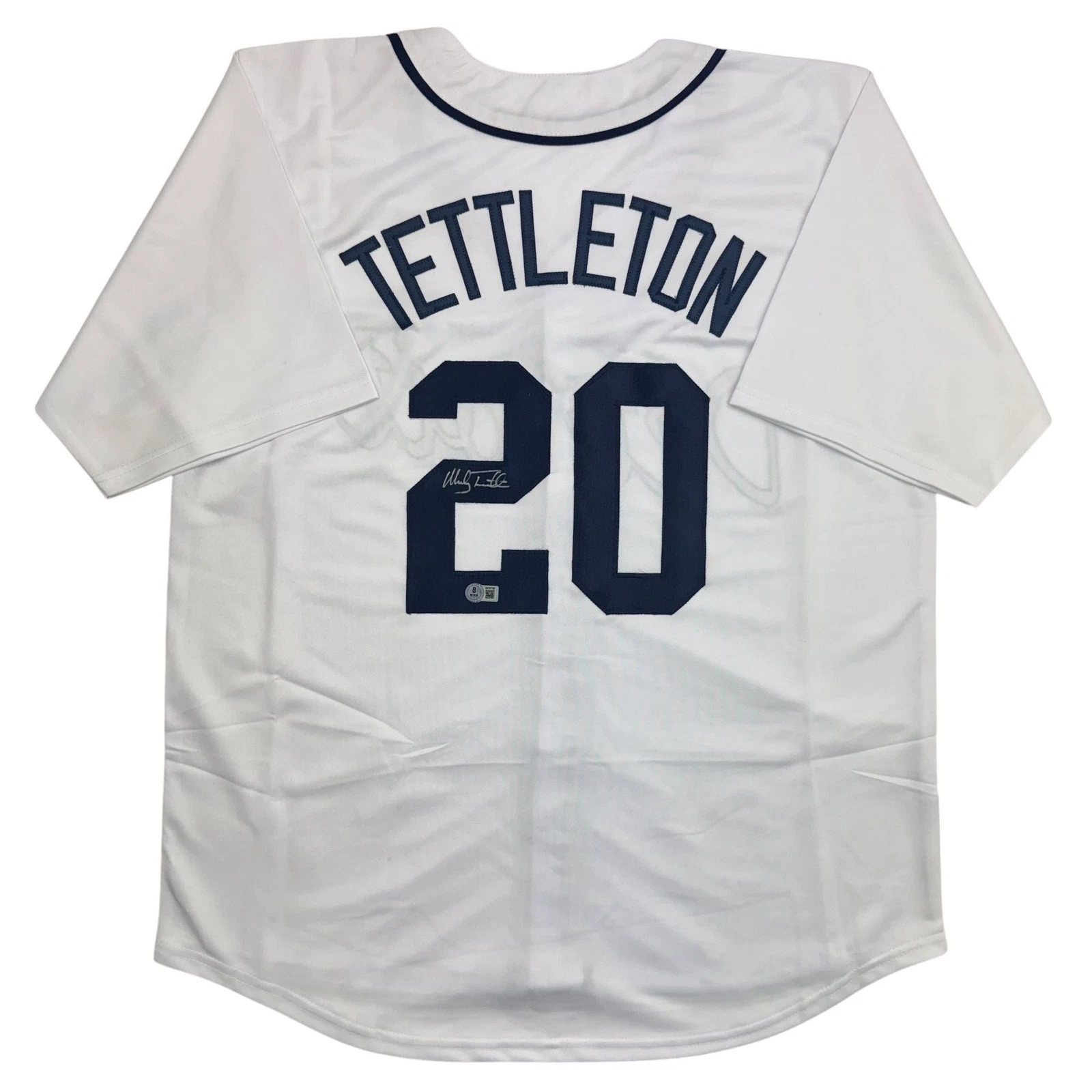 Autographed/Signed Mickey Tettleton Detroit White Baseball Jersey BAS COA
