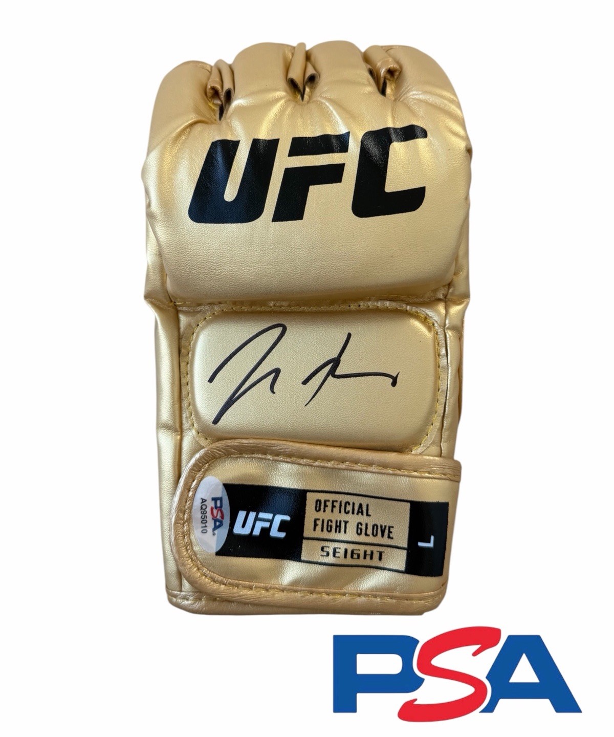 Max Holloway Signed Autograph UFC Gold Fight Glove PSA/DNA AUTO UFC 329 Blessed
