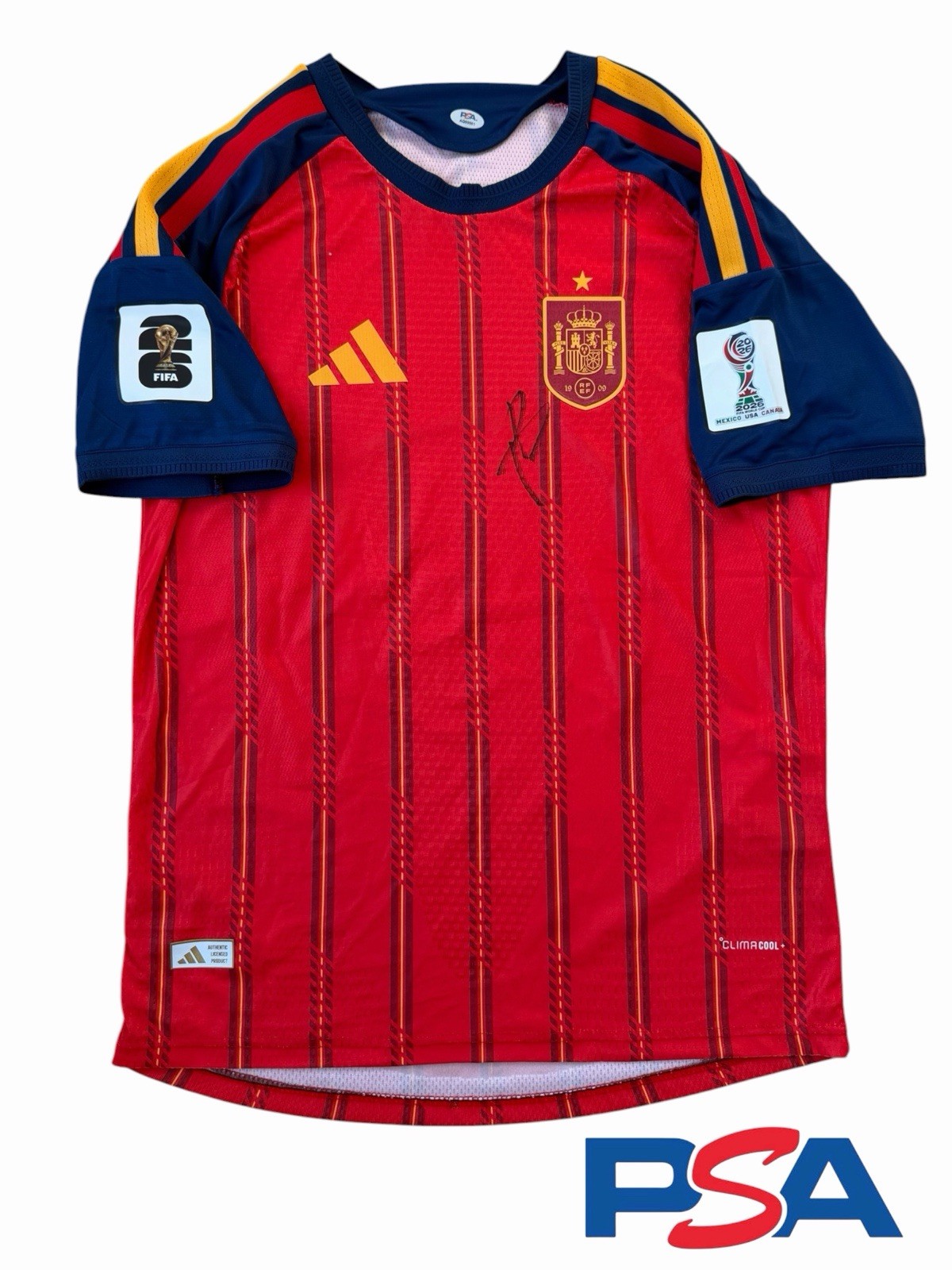 PEDRI Signed Autographed 2026 FIFA World Cup Spain Team Jersey PSA AUTO ESPAÑA