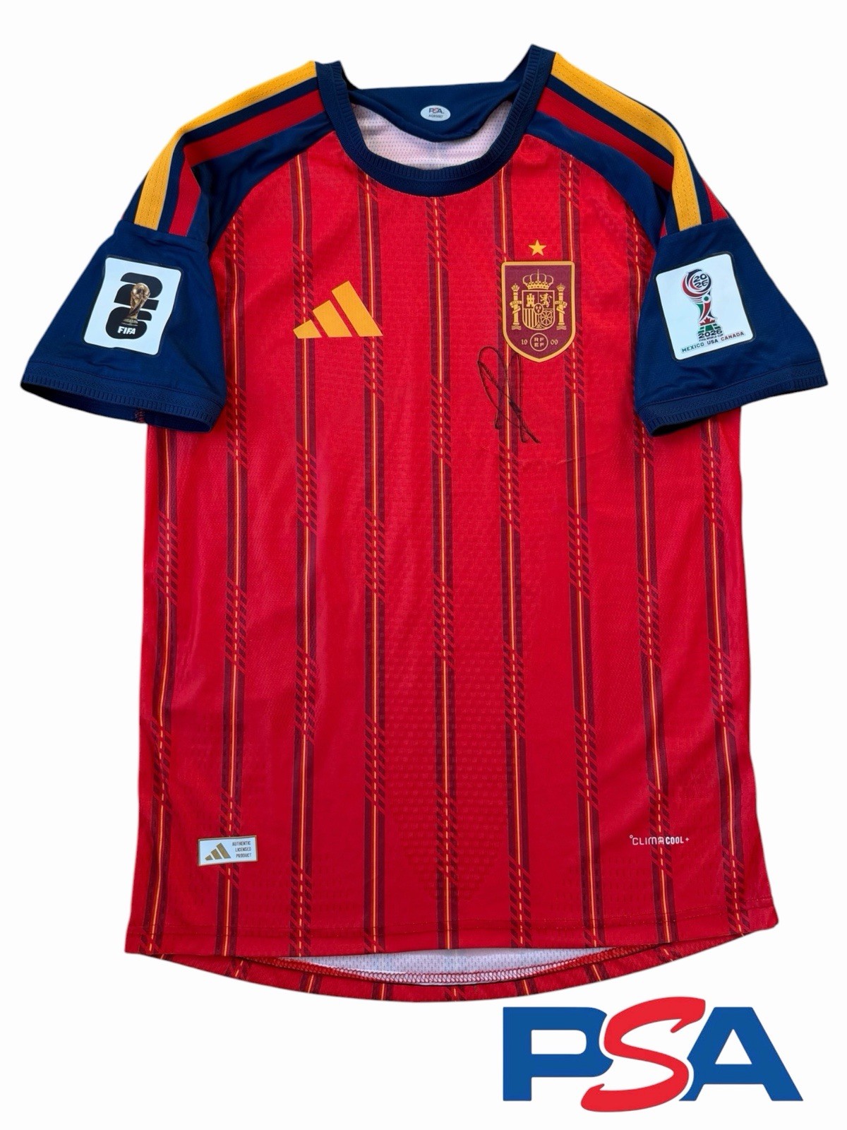 PEDRI Signed Autographed 2026 FIFA World Cup Spain Team Jersey PSA AUTO ESPAÑA