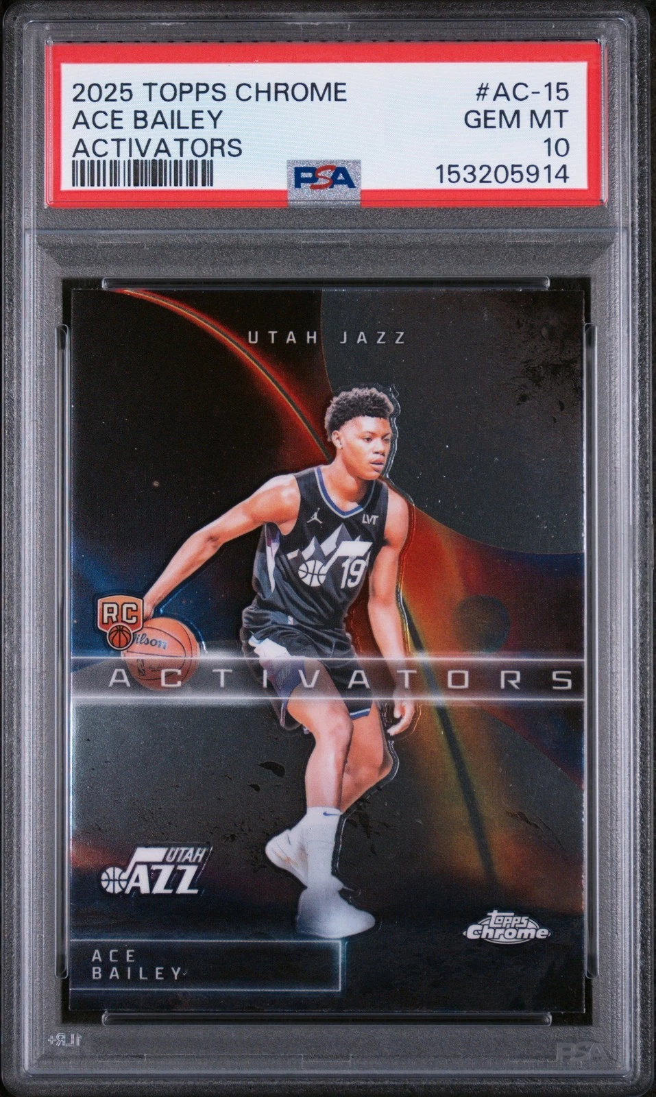 Graded 2025 Topps Chrome Ace Bailey #AC-15 Activators Rookie RC Card PSA 10