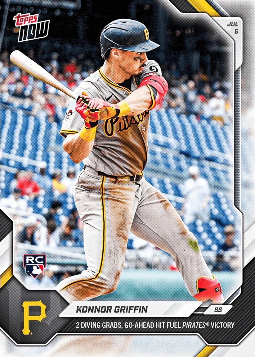 2026 Topps Now Konnor Griffin #417 Pittsburgh Pirates Rookie Baseball Card