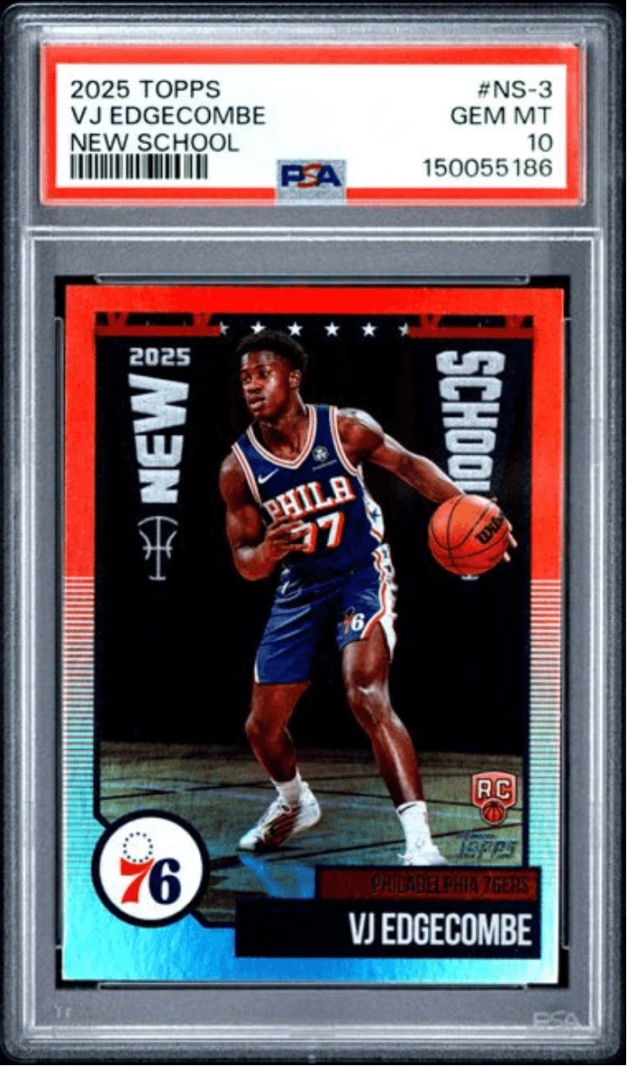 Graded 2025 Topps VJ Edgecombe #NS3 New School RC Basketball Card PSA 10