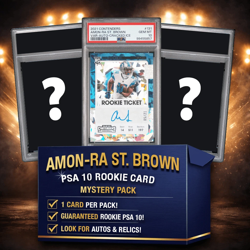 Amon-Ra St. Brown PSA 10 Graded Rookie Football Card Mystery Box