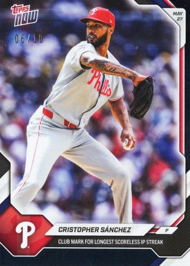 2026 Topps Now Cristopher Sanchez #258 Black Foil /10 Baseball Card