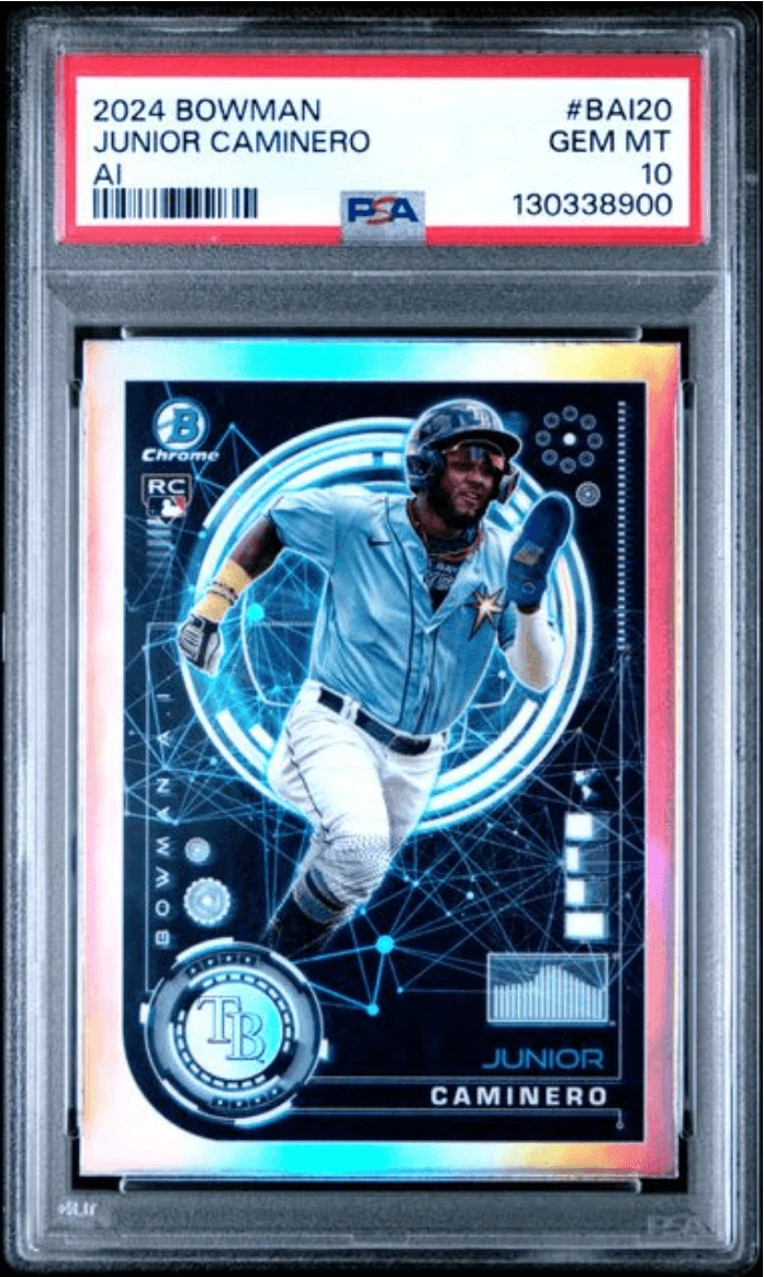Graded 2024 Topps Bowman Junior Caminero #BAI20 AI RC Baseball Card PSA 10