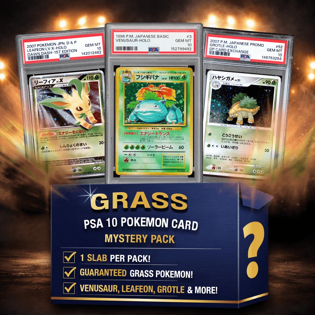Grass Energy Type Pokemon PSA 10 Graded Card Mystery Box Trading Card Game