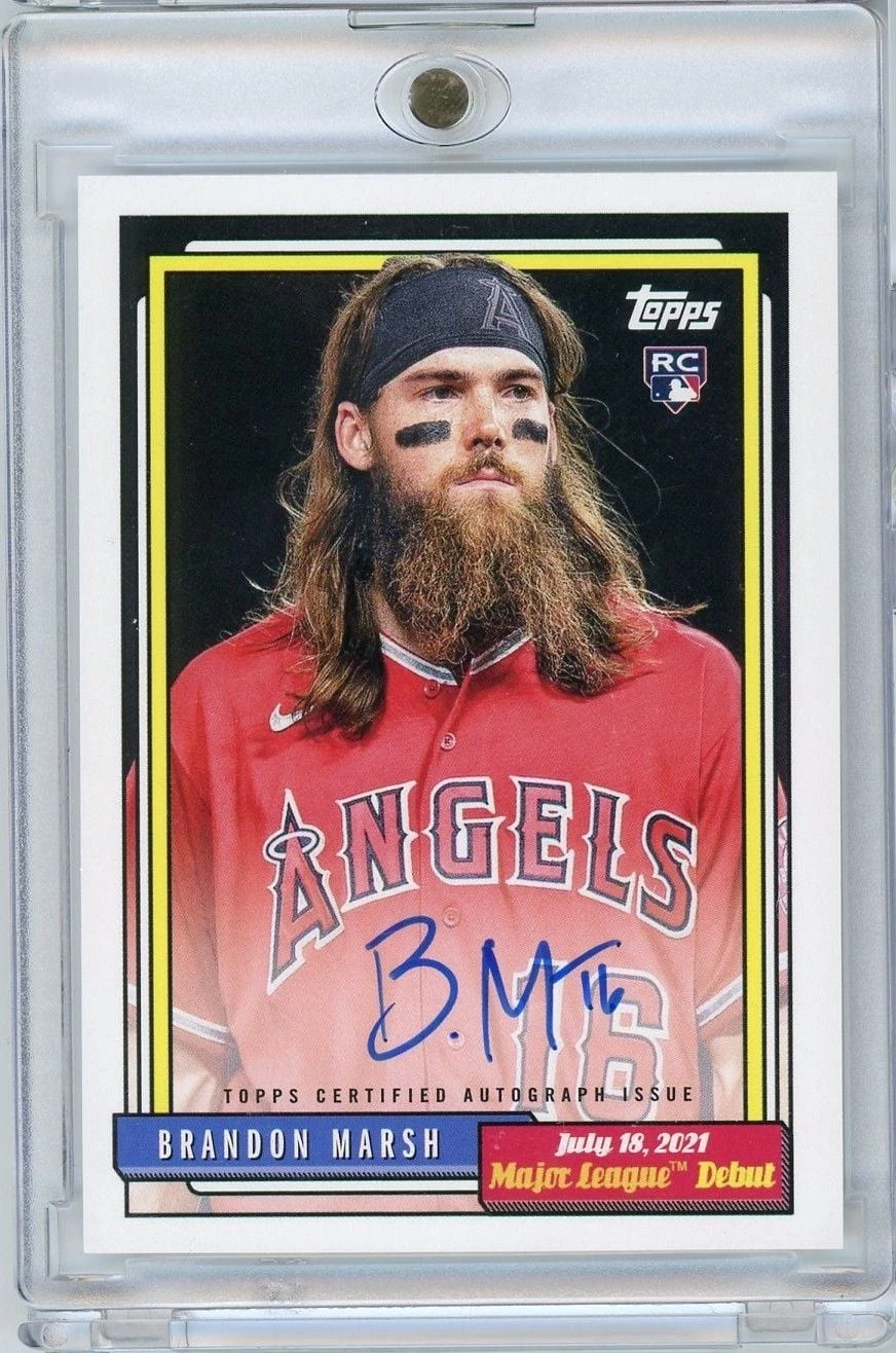 2022 Topps Archives Brandon Marsh #72DB-BM Auto Rookie RC Baseball Card