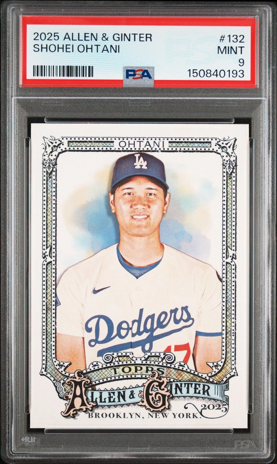 Graded 2025 Topps Allen & Ginter Shohei Ohtani #132 Baseball Card PSA 9