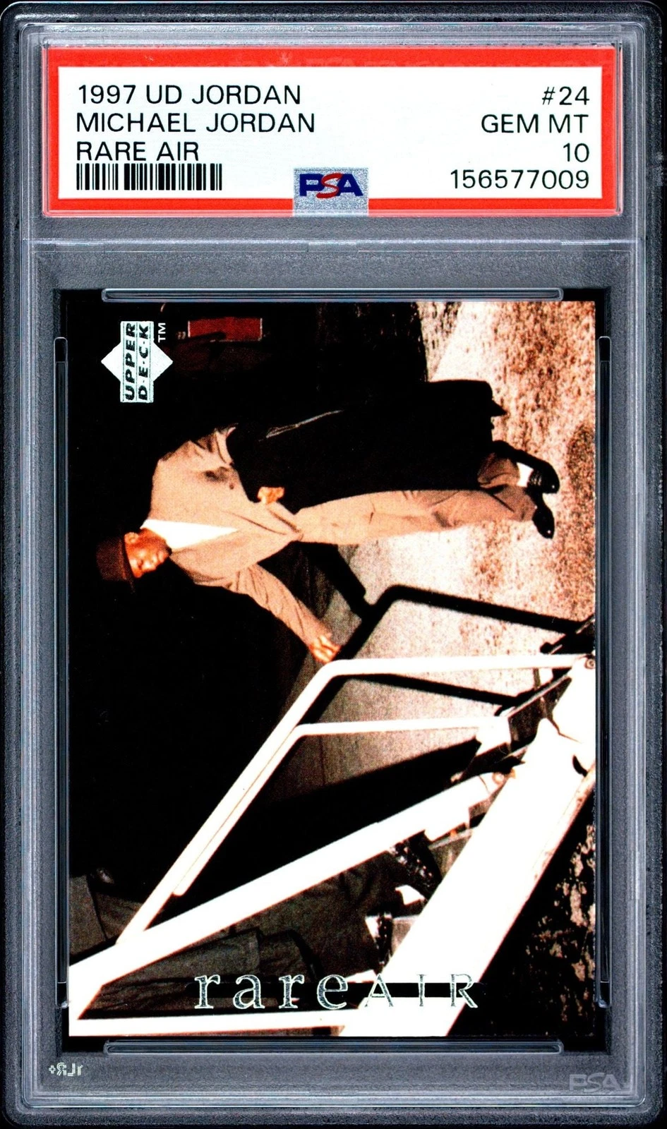 Graded 1997 Upper Deck UD Michael Jordan #24 Rare Air Card PSA 10 Gem Mint