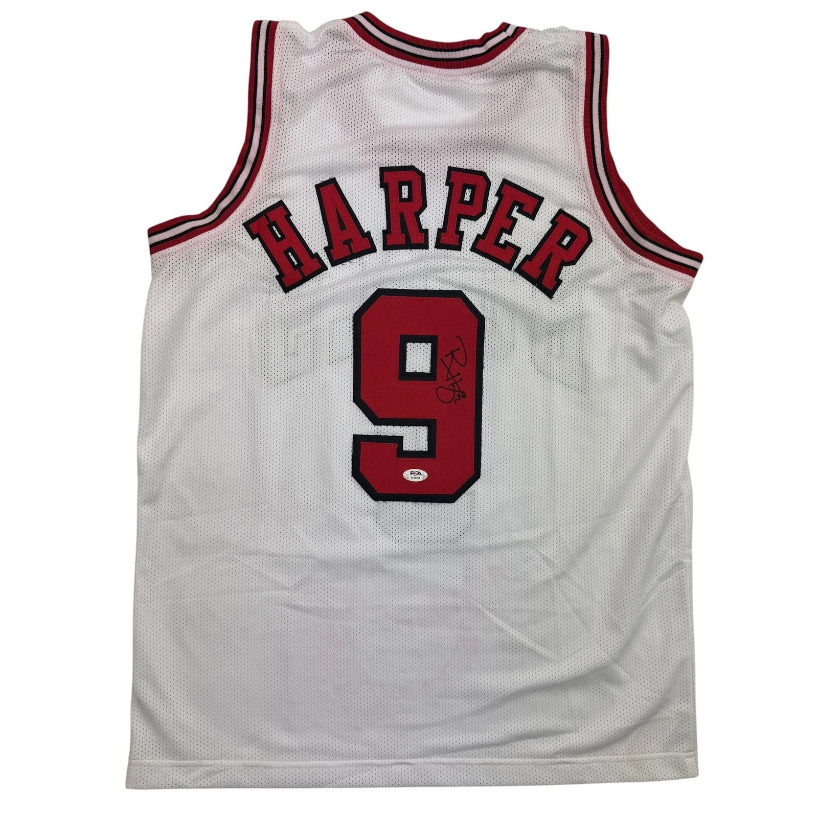 Autographed/Signed Ron Harper Chicago White Basketball Jersey PSA/DNA COA