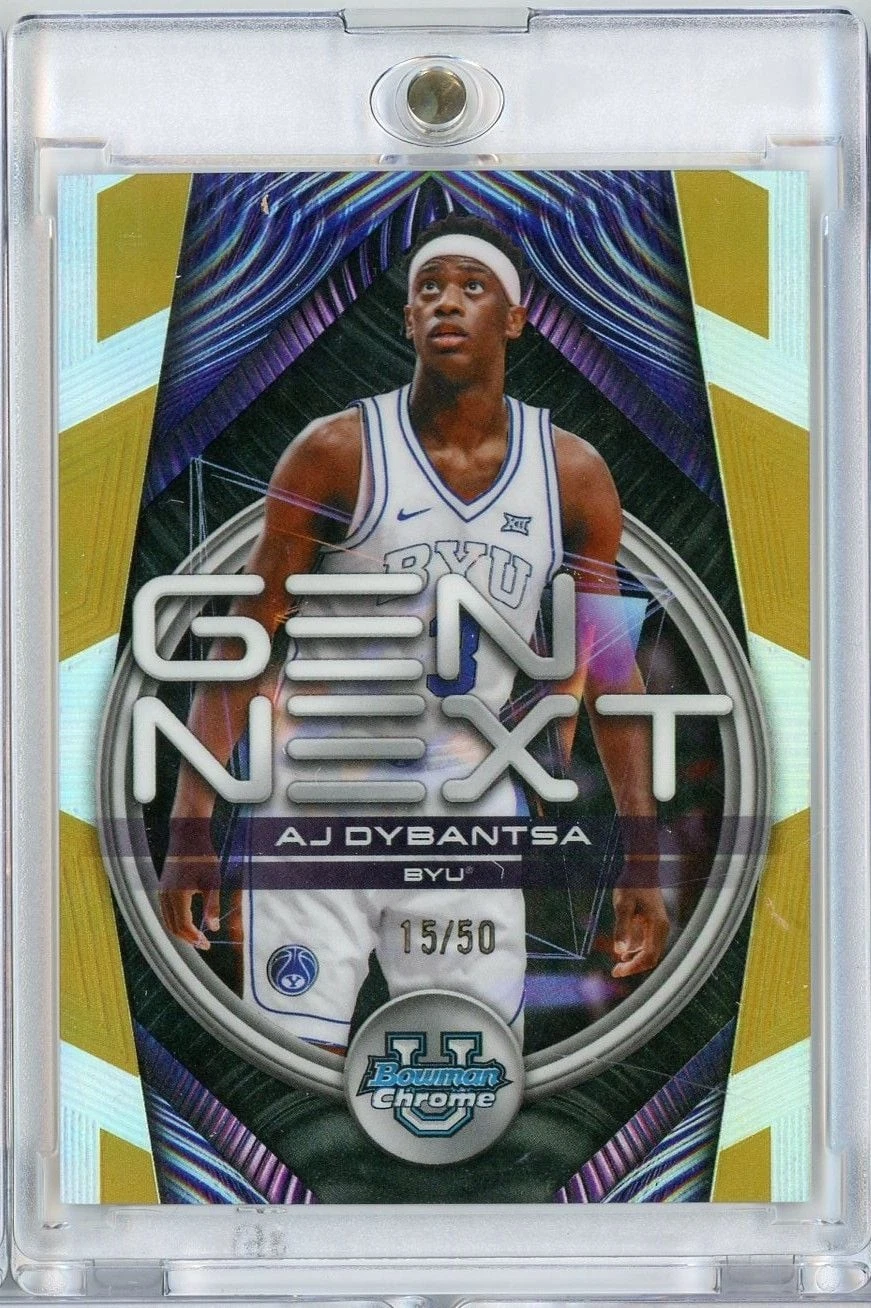 2025 Topps Bowman U Chrome AJ Dybantsa #GN1 Gen Next Gold /50 Rookie Card