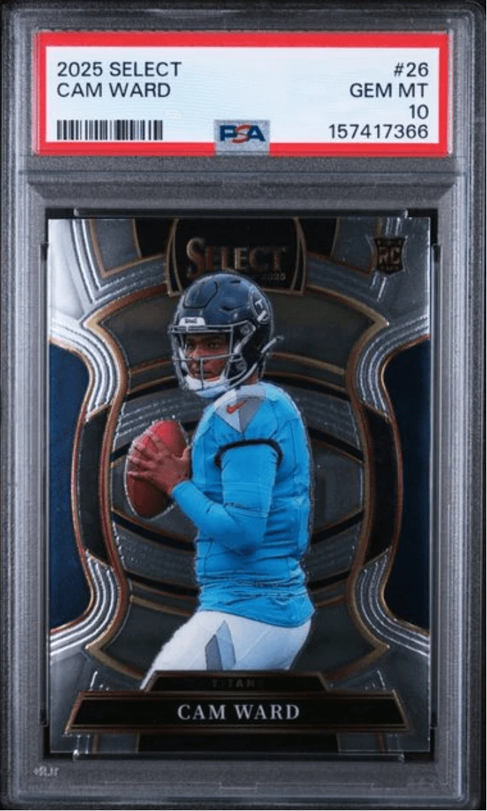 Graded 2025 Panini Select Cam Ward #26 Rookie RC Football Card PSA 10