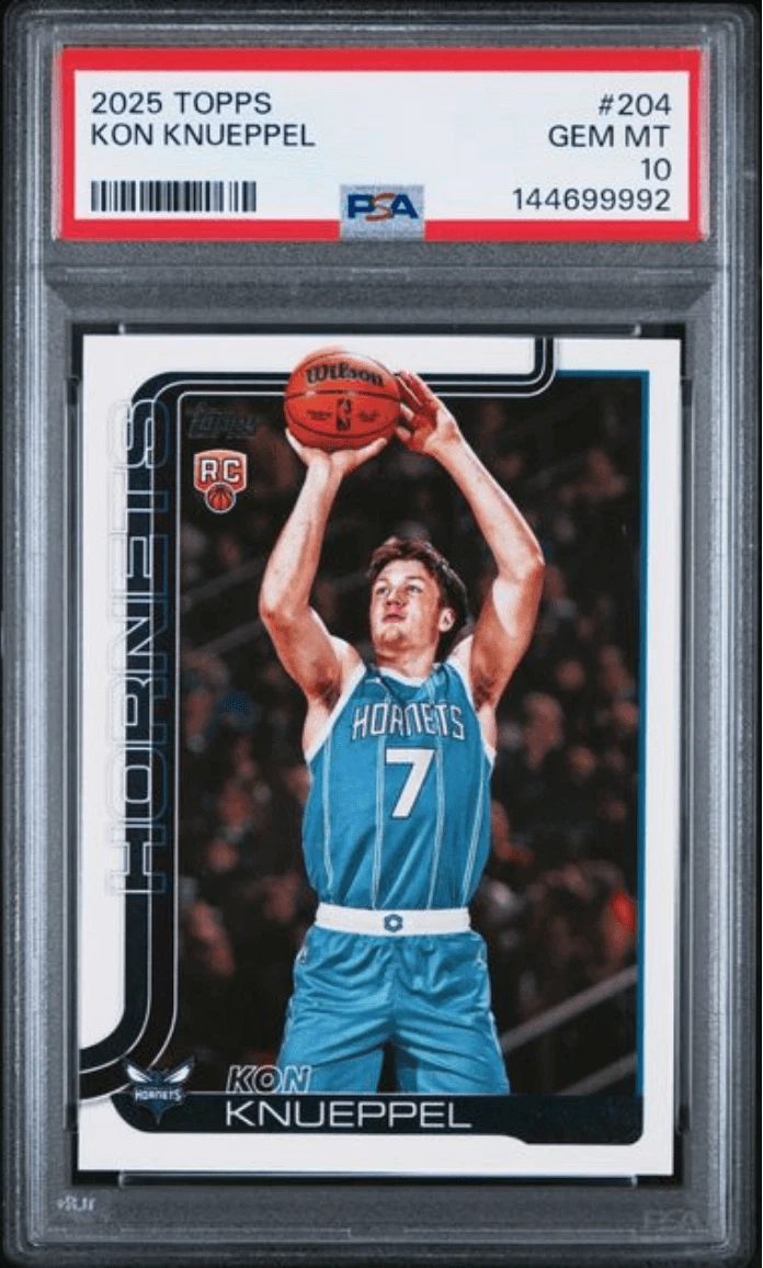 Graded 2025 Topps Kon Knueppel #204 Rookie RC Basketball Card PSA 10