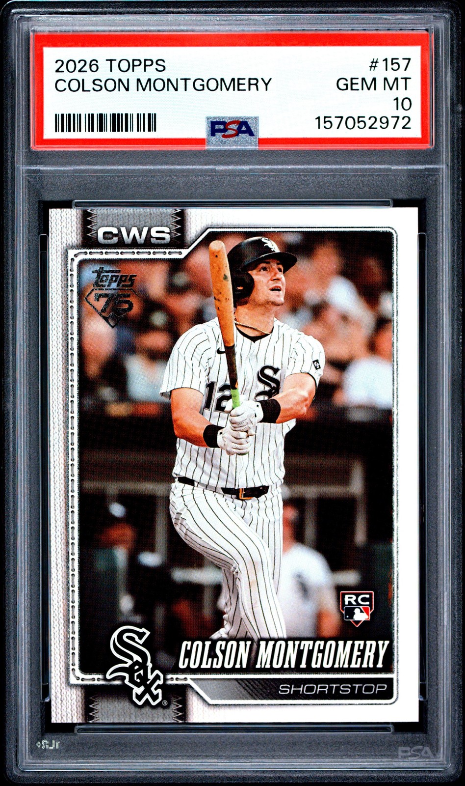Graded 2026 Topps Colson Montgomery #157 Rookie RC Card PSA 10