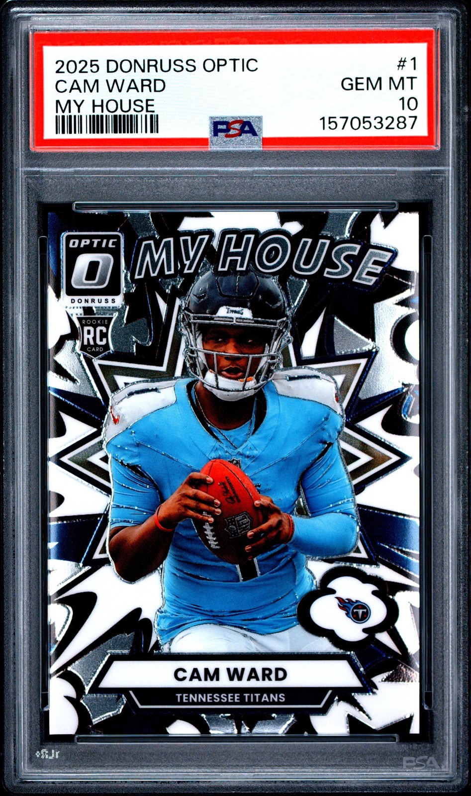 Graded 2025 Panini Donruss Optic Cam Ward #1 My House Rookie RC Card PSA 10