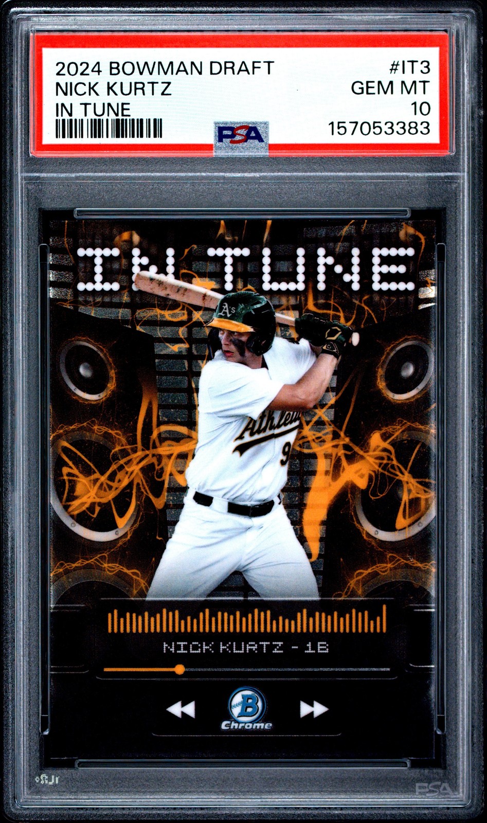 Graded 2024 Topps Bowman Draft Nick Kurtz #IT3 In Tune Rookie Card PSA 10