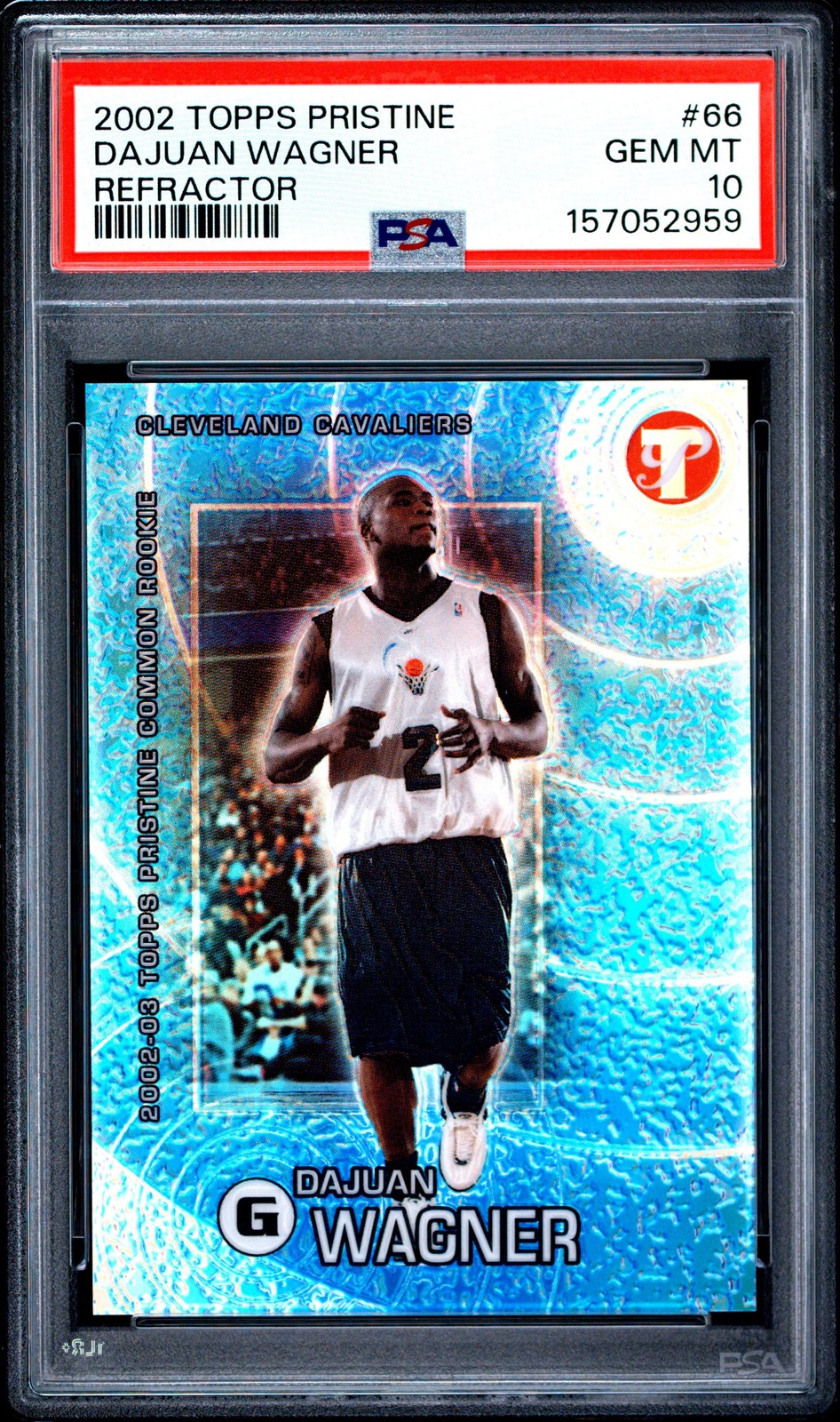Graded 2002 Topps Pristine Dajuan Wagner #66 Refractors Rookie Card PSA 10
