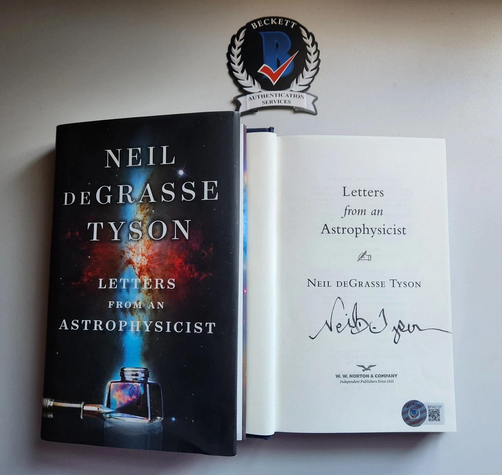Neil Degrasse Tyson Beckett Authentic Signed Letters From An Astrophysicist