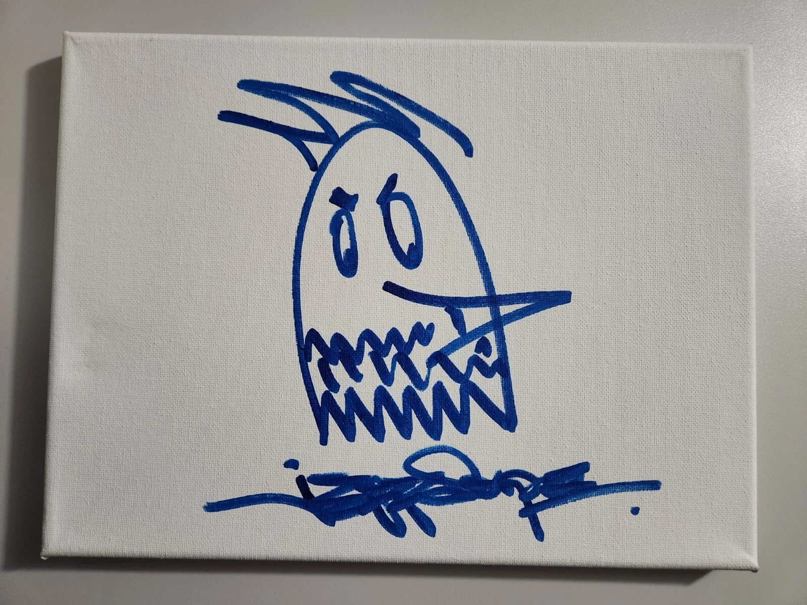 Jeff Staple SIGNED Pigeon Sketch Original art autographed Canvas Beckett BAS COA