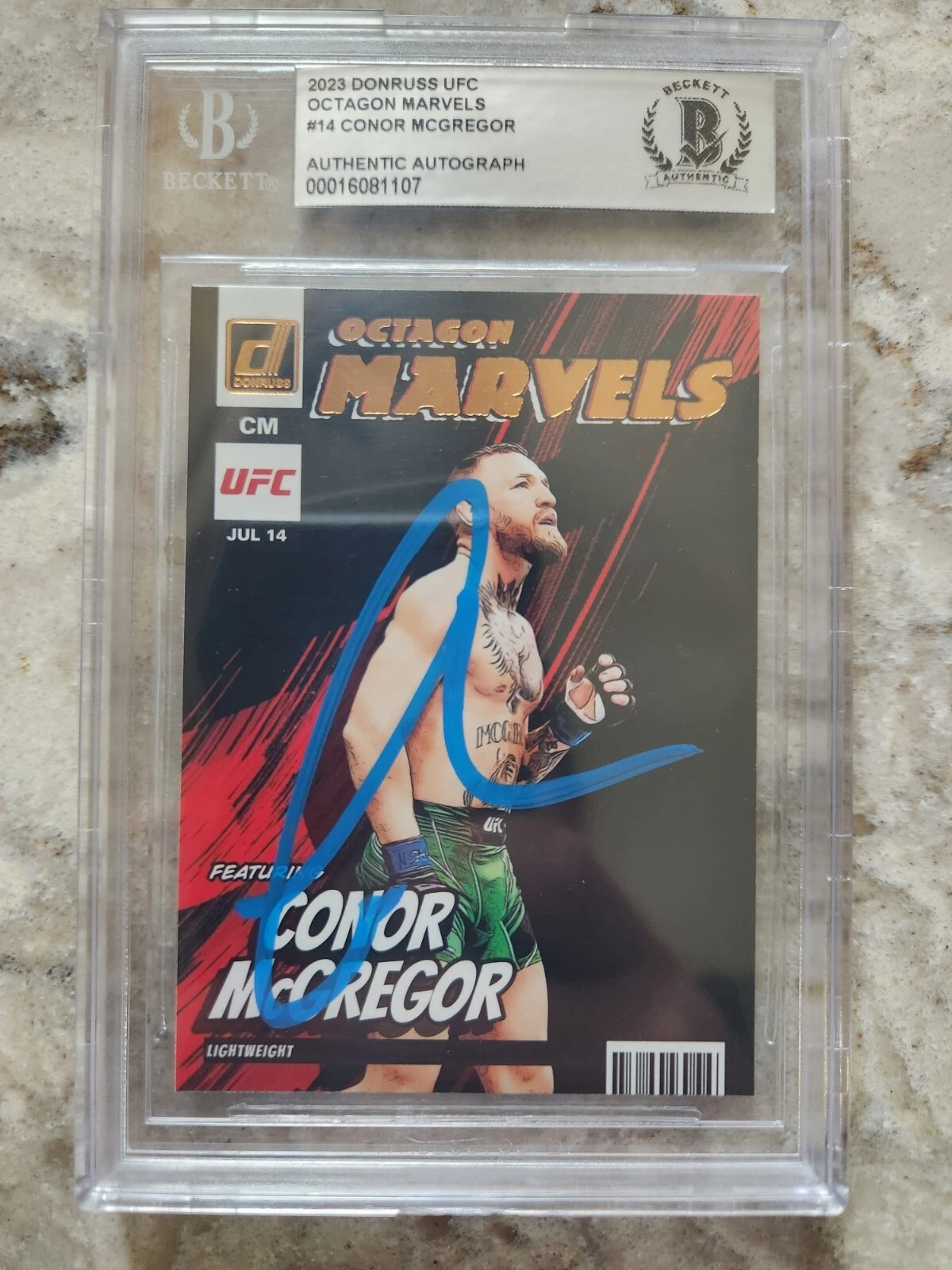 CONOR MCGREGOR SIGNED NOTORIOUS UFC TRADING CARD BECKETT BAS COA IRELAND MAC