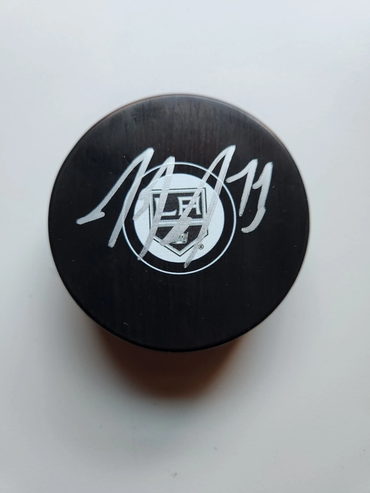 TYLER TOFFOLI SIGNED AUTOGRAPHED LOS ANGELES KINGS LOGO HOCKEY PUCK NHL