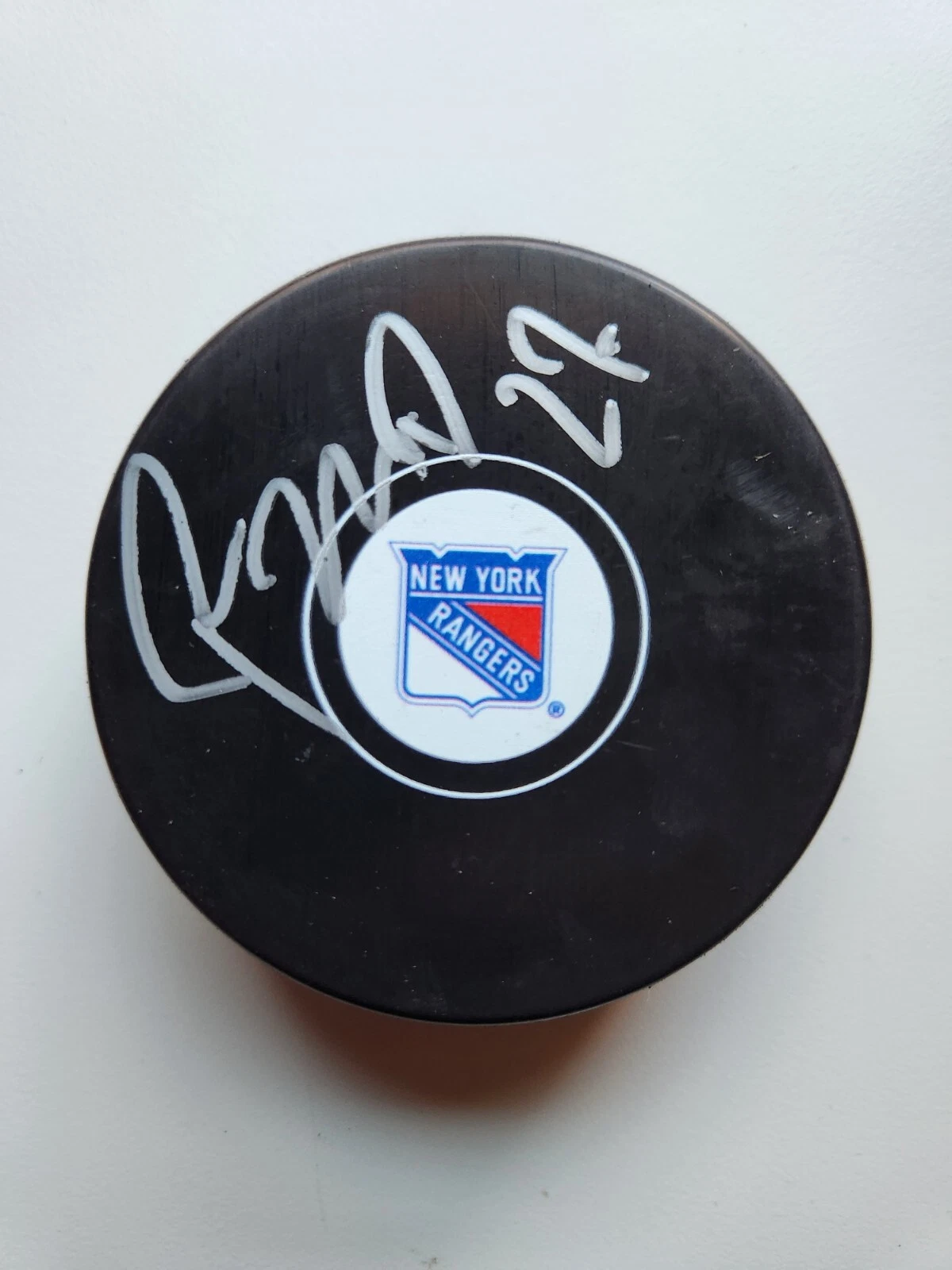 Ryan McDonagh SIGNED New York Rangers Hockey Puck Cup Champ Defenseman