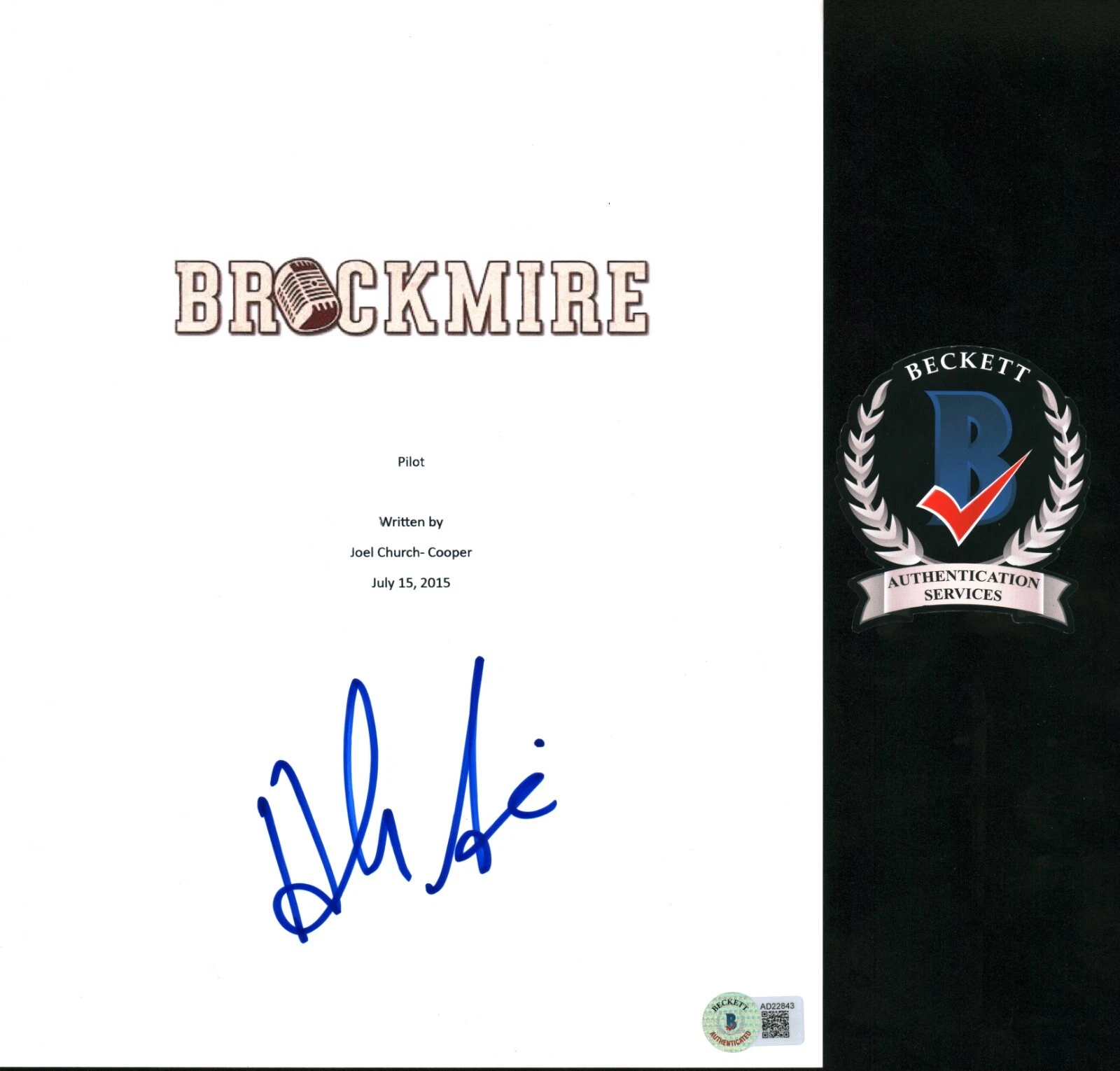 Hank Azaria SIGNED BROCKMIRE Full Pilot Script Jim Brockmire Beckett COA BAS