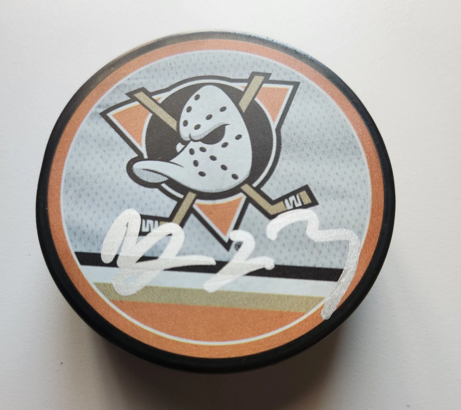MASON MCTAVISH SIGNED ANAHEIM DUCKS NHL PUCK YOUNG STAR AUTOGRAPHED