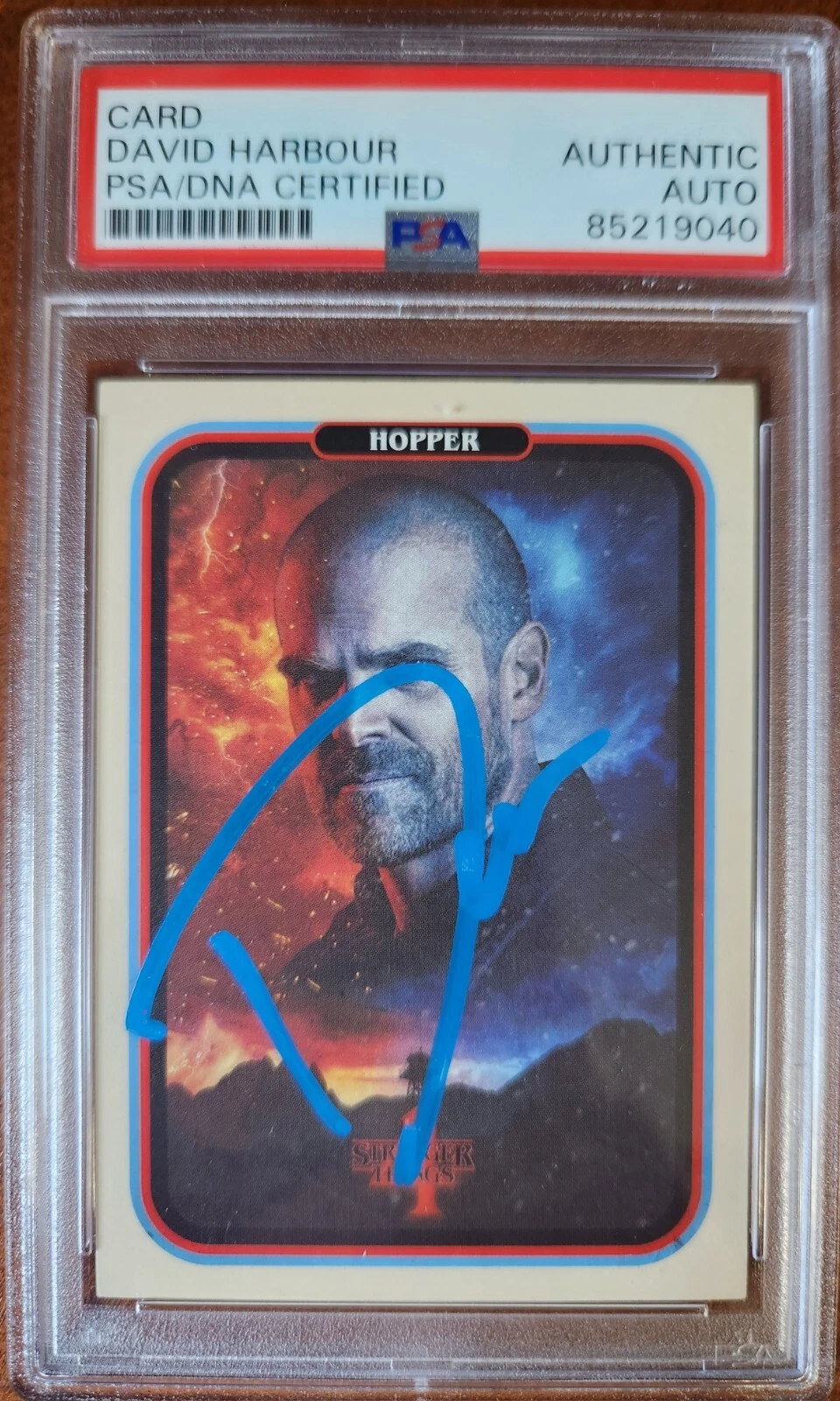 DAVID HARBOUR SIGNED HOPPER STRANGER THINGS TRADING CARD PSA ZERO COOL SEASON 4