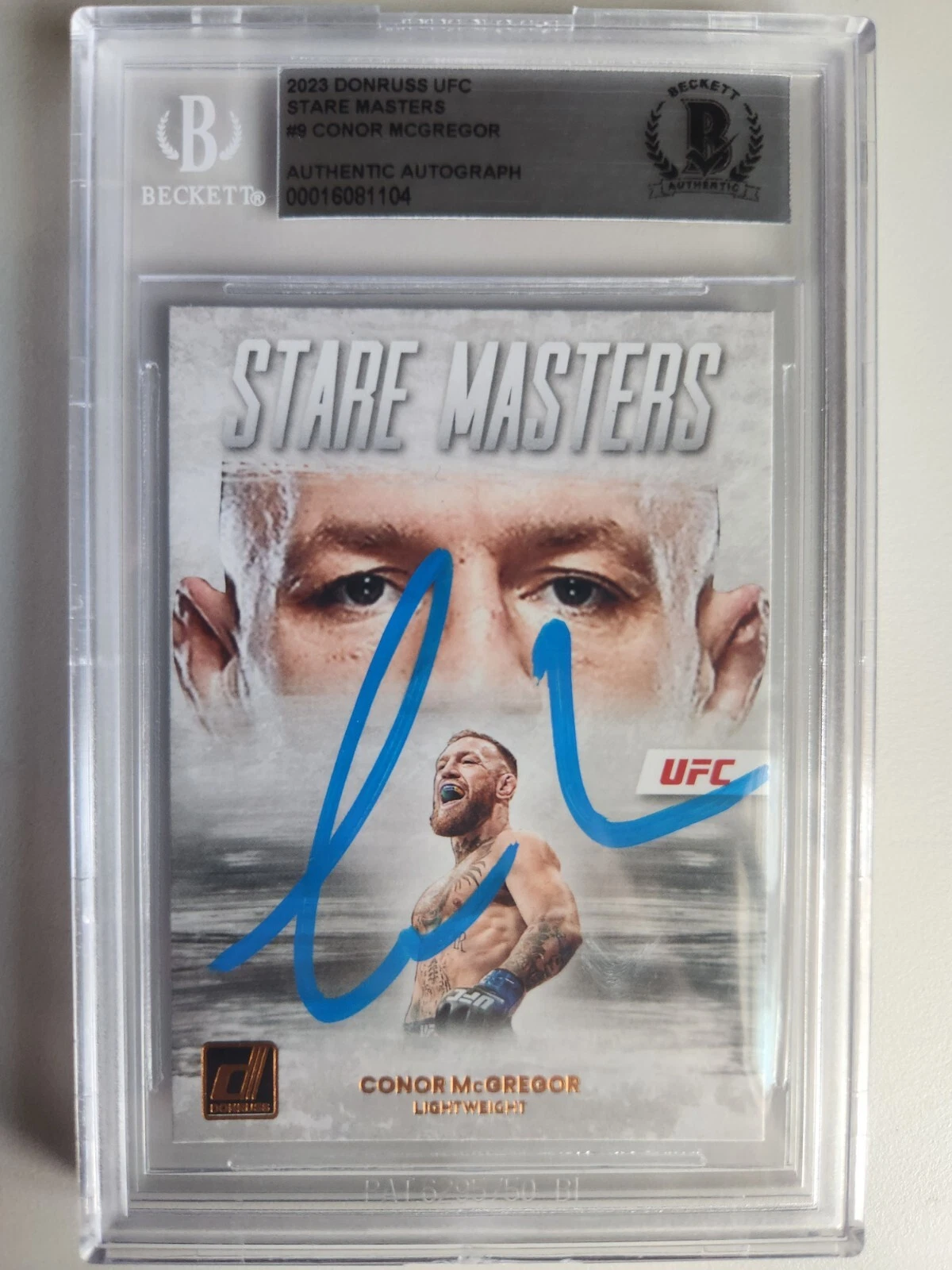 CONOR MCGREGOR SIGNED NOTORIOUS UFC TRADING CARD BECKETT BAS COA IRELAND MAC