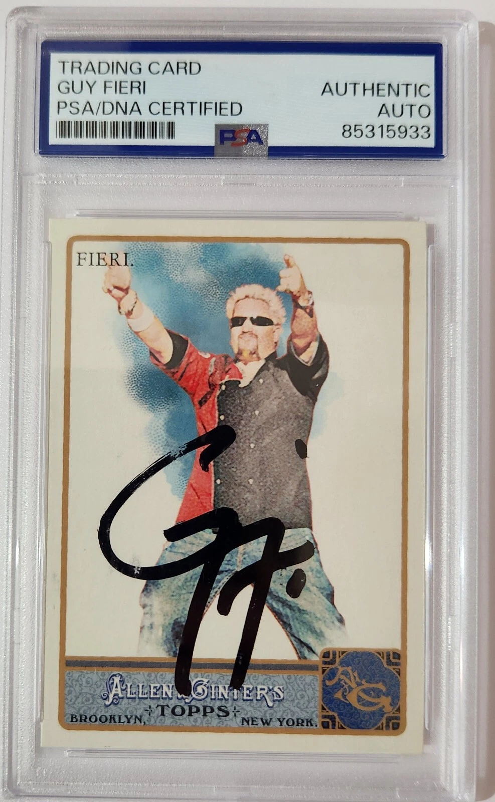 GUY FIERI SIGNED ALLEN AND GINTER FLAVORTOWN DINERS DRIVE INS DIVES PSA DNA SLAB