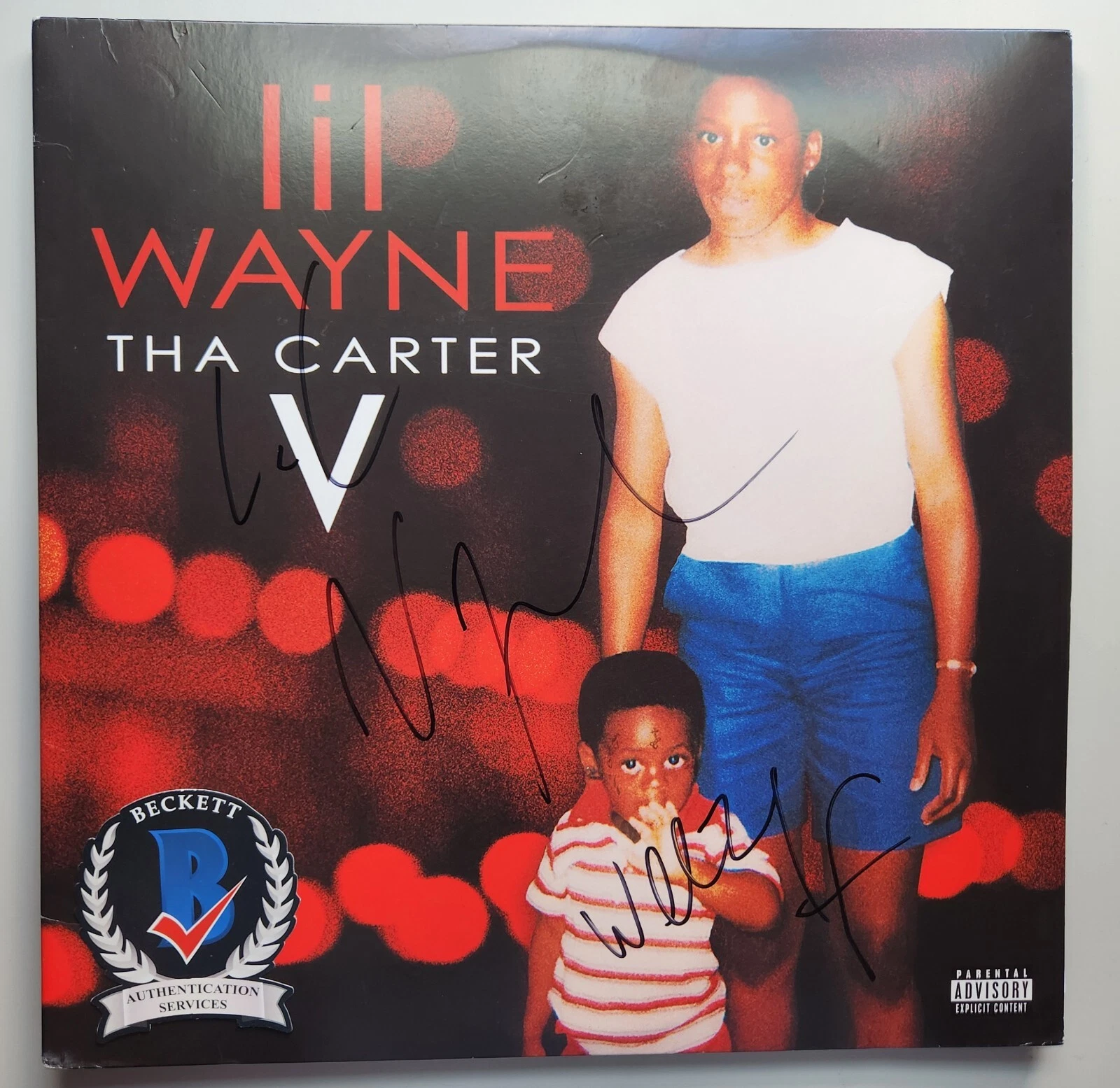 LIL WAYNE SIGNED THE CARTER V VINYL LEGENDARY RAPPER BAS BECKETT LOA