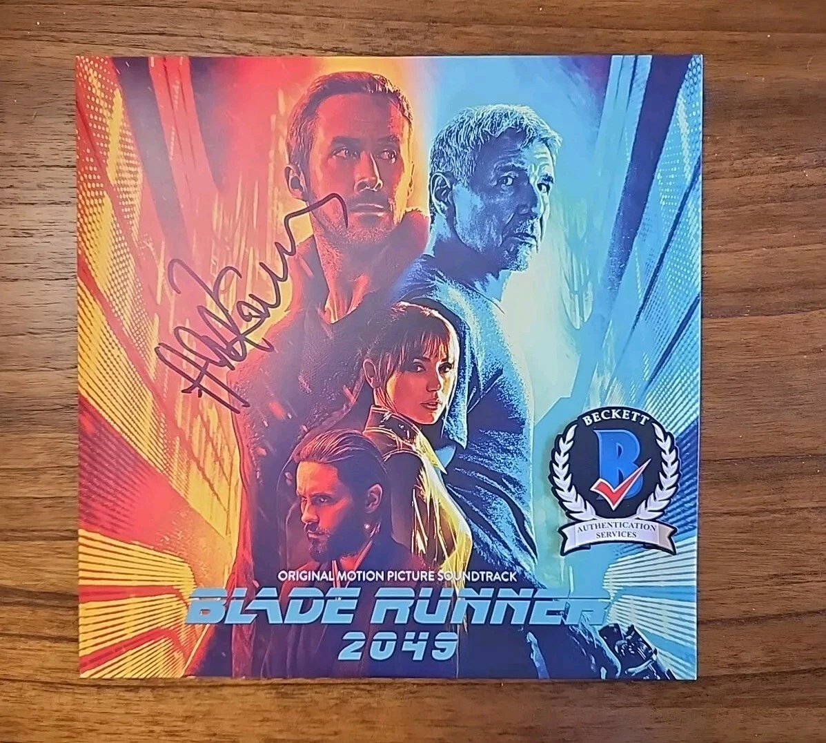 HANS ZIMMER SIGNED BLADE RUNNER 2049 VINYL LP SOUNDTRACK BECKETT BAS COA
