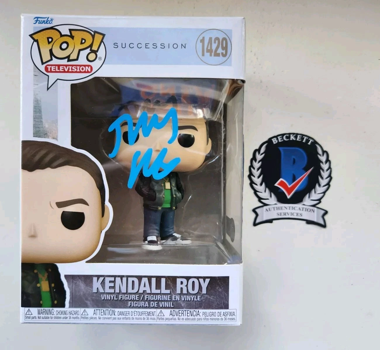 JEREMY STRONG SIGNED SUCCESSION FUNKO POP KENDALL ROY BECKETT BAS COA 1429