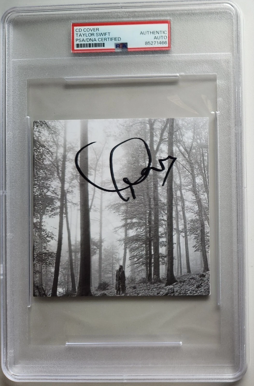 TAYLOR SWIFT SIGNED FOLKLORE CD MIDNIGHTS ERAS TOUR FORTNITE PSA SLAB COA RARE