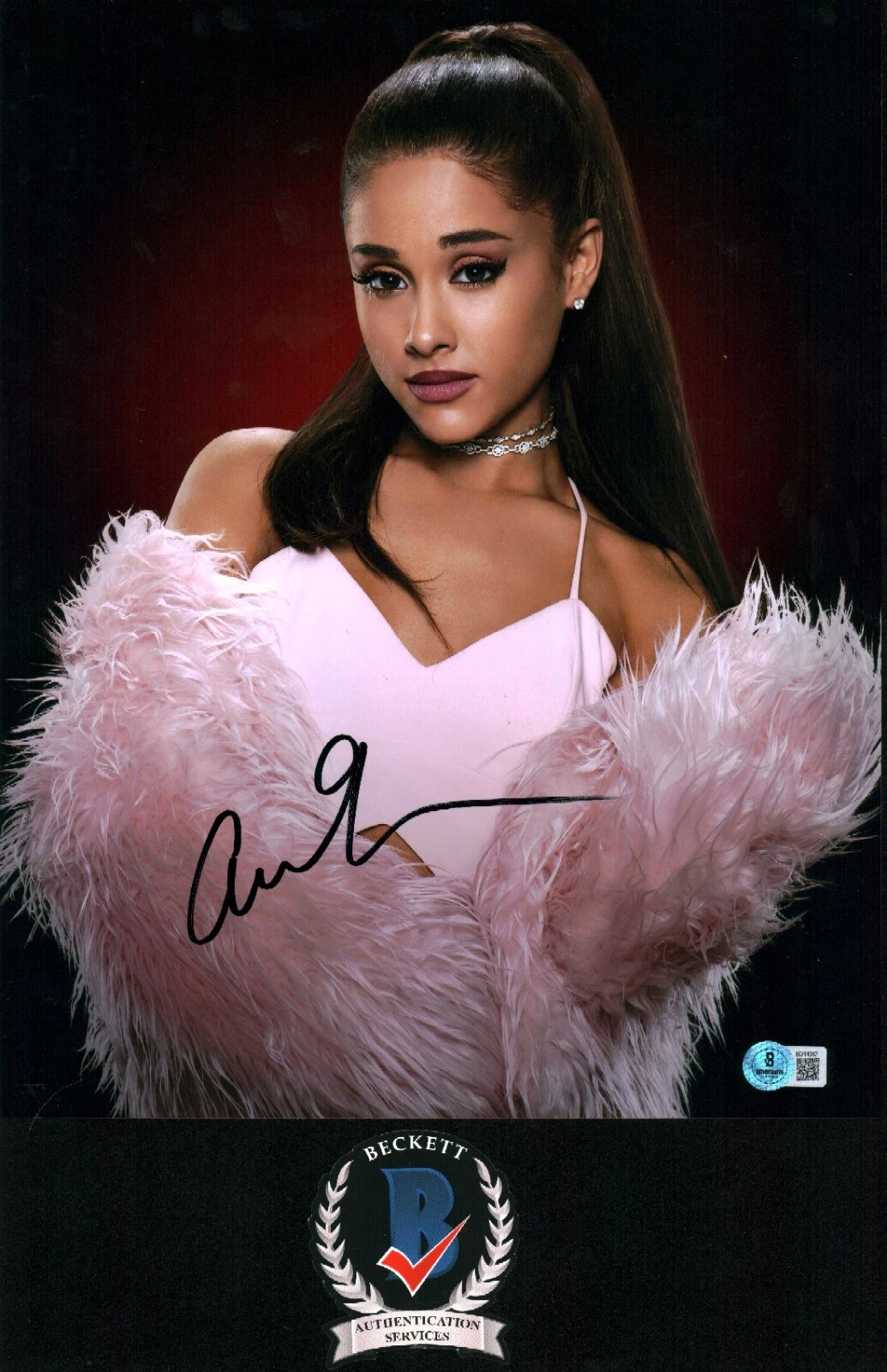 ARIANA GRANDE SIGNED SCREAM QUEENS PRETTY POP STAR 11X14 PHOTO BECKETT BAS COA